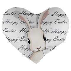 Easter Bunny  Large 19  Premium Heart Shape Cushions