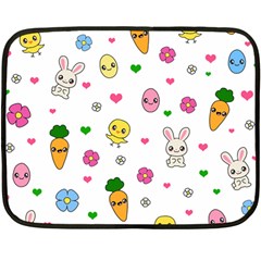 Easter Kawaii Pattern Fleece Blanket (mini) by Valentinaart