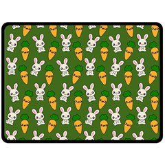 Easter Kawaii Pattern Double Sided Fleece Blanket (large)  by Valentinaart