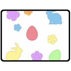 Easter Patches  Double Sided Fleece Blanket (large)  by Valentinaart