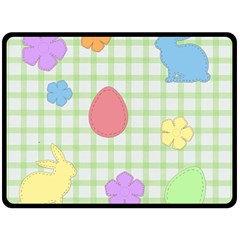Easter Patches  Double Sided Fleece Blanket (large)  by Valentinaart