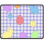 Easter Patches  Double Sided Fleece Blanket (Medium)  58.8 x47.4  Blanket Back
