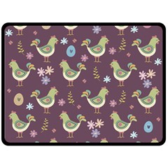 Easter Pattern Double Sided Fleece Blanket (large)  by Valentinaart