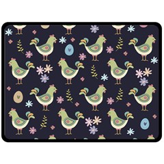 Easter Pattern Double Sided Fleece Blanket (large)  by Valentinaart