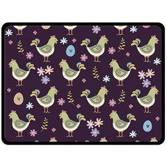 Easter Pattern Double Sided Fleece Blanket (large)  by Valentinaart