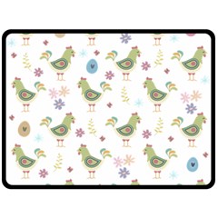 Easter Pattern Double Sided Fleece Blanket (large)  by Valentinaart