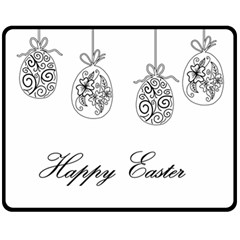 Easter Eggs Fleece Blanket (medium)  by Valentinaart