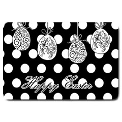 Easter Eggs Large Doormat  by Valentinaart