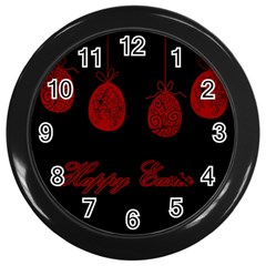 Easter Eggs Wall Clocks (black)
