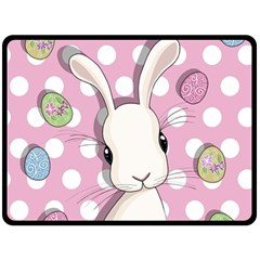 Easter Bunny  Double Sided Fleece Blanket (large)  by Valentinaart