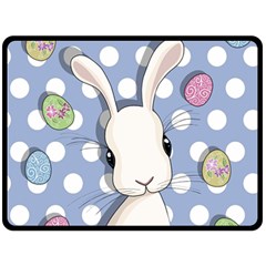 Easter Bunny  Double Sided Fleece Blanket (large) 