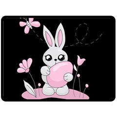 Easter Bunny  Double Sided Fleece Blanket (large)  by Valentinaart