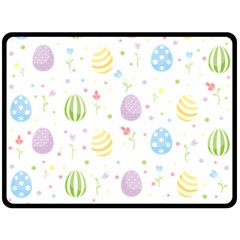 Easter Pattern Double Sided Fleece Blanket (large)  by Valentinaart
