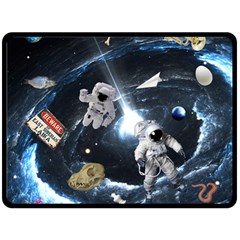 We Found Laika Double Sided Fleece Blanket (large)  by Valentinaart