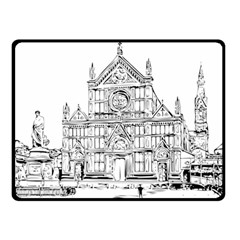 Line Art Architecture Church Italy Double Sided Fleece Blanket (small)  by Sapixe