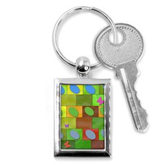 Easter Egg Happy Easter Colorful Key Chains (rectangle) 