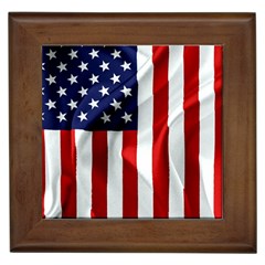 American Usa Flag Vertical Framed Tiles by FunnyCow