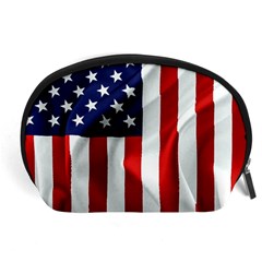 American Usa Flag Vertical Accessory Pouches (large)  by FunnyCow