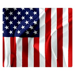 American Usa Flag Vertical Double Sided Flano Blanket (small)  by FunnyCow
