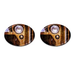 Vintage Off Roader Car Headlight Cufflinks (oval)
