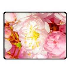 Pink Flowering Almond Flowers Fleece Blanket (small) by FunnyCow