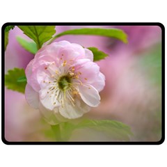 Single Almond Flower Double Sided Fleece Blanket (large)  by FunnyCow