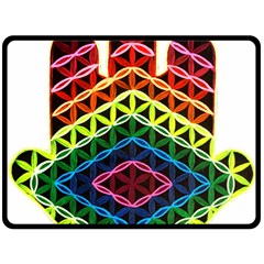 Hamsa Fleece Blanket (large)  by CruxMagic