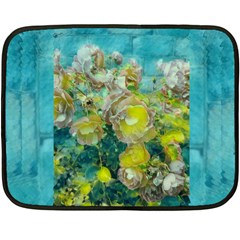 Bloom In Vintage Ornate Style Fleece Blanket (mini) by pepitasart