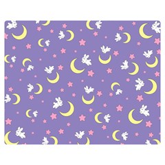 Rabbit Of The Moon Double Sided Flano Blanket (medium) by Ellador
