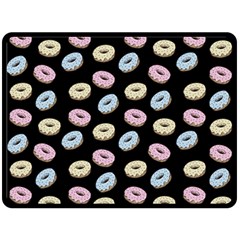 Donuts Pattern Double Sided Fleece Blanket (large)  by Valentinaart