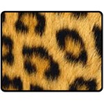 Animal print Leopard Double Sided Fleece Blanket (Medium)  58.8 x47.4  Blanket Back