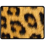 Animal print Leopard Double Sided Fleece Blanket (Large)  80 x60  Blanket Back