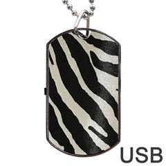 Zebra Print Dog Tag Usb Flash (two Sides)