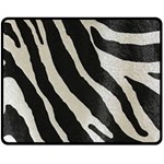 Zebra print Double Sided Fleece Blanket (Medium)  58.8 x47.4  Blanket Back