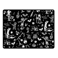 Halloween Pattern Double Sided Fleece Blanket (small)  by Valentinaart