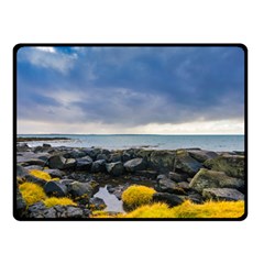 Iceland Nature Mountains Landscape Double Sided Fleece Blanket (small)  by Sapixe