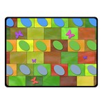 Easter Egg Happy Easter Colorful Double Sided Fleece Blanket (Small)  45 x34  Blanket Back