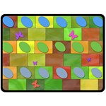 Easter Egg Happy Easter Colorful Double Sided Fleece Blanket (Large)  80 x60  Blanket Front