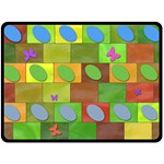 Easter Egg Happy Easter Colorful Double Sided Fleece Blanket (Large)  80 x60  Blanket Back