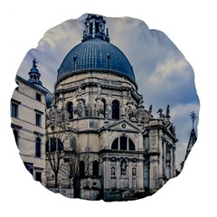 Santa Maria Della Salute Church, Venice, Italy Large 18  Premium Flano Round Cushions