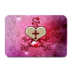 Wonderful Hearts With Floral Elements Plate Mats by FantasyWorld7