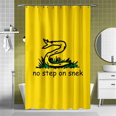 No Step On Snek Gadsden Flag Meme Parody Shower Curtain 48  X 72  (small)  by snek