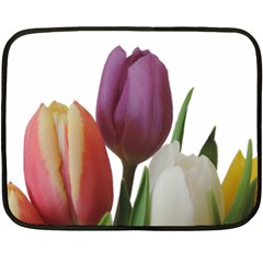 Tulips Bouquet Double Sided Fleece Blanket (mini)  by picsaspassion