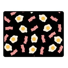 Bacon And Egg Pop Art Pattern Double Sided Fleece Blanket (small)  by Valentinaart