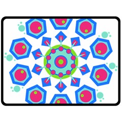 Mandala Geometric Design Pattern Double Sided Fleece Blanket (large) 