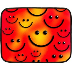 Smile Smiling Face Happy Cute Double Sided Fleece Blanket (mini)  by Pakrebo