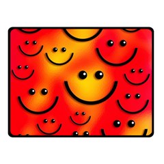 Smile Smiling Face Happy Cute Double Sided Fleece Blanket (small)  by Pakrebo