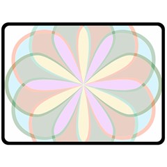 Flower Stained Glass Window Symmetry Double Sided Fleece Blanket (large)  by Pakrebo