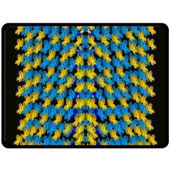 Flowers Coming From Above Ornate Decorative Double Sided Fleece Blanket (large)  by pepitasart
