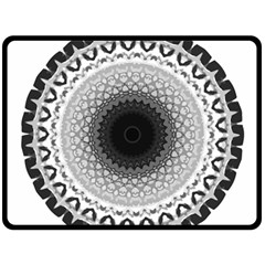 Mandala Calming Coloring Page Double Sided Fleece Blanket (large)  by Pakrebo